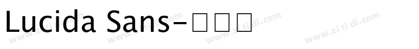 Lucida Sans字体转换
